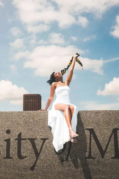 UMass Amherst graduation portrait session on campus