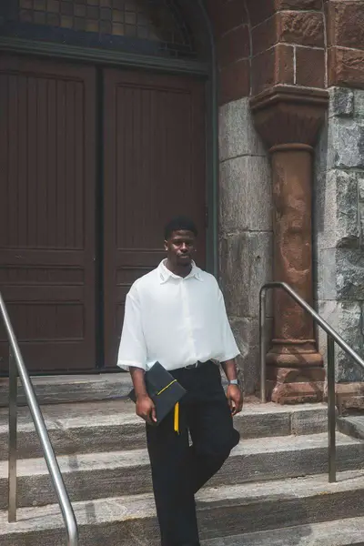 UMass Amherst graduation portrait session on campus